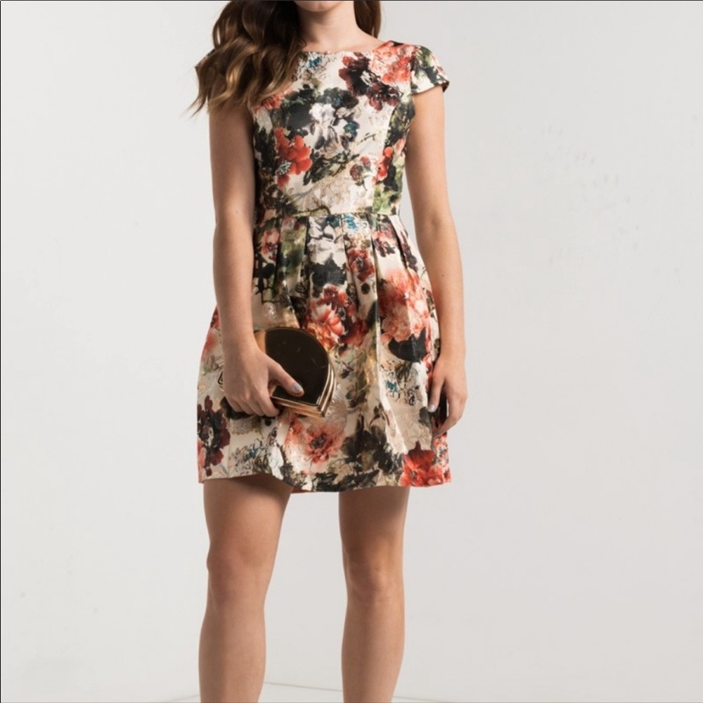 Akira Catch the Bouquet Floral Skater Dress
